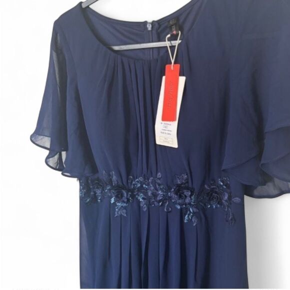 NWT A-Line Formal Dress Gown Navy Blue 6 - Picture 4 of 5